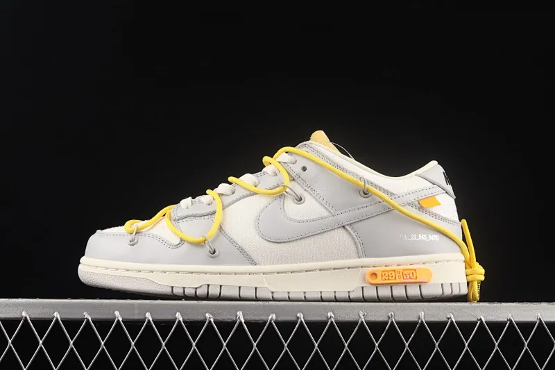 All Categories Nk SB Dunk Series Nk SB Dunk Low Low-top Sneakers Pure Original Version OF x Nk Dunk Low OW Gray Casual Sports Skateboard Shoes DM1602-103